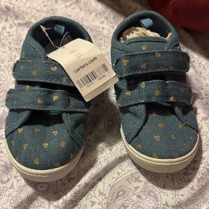 Carter's Kids Sneakers in Blue with Gold Dots